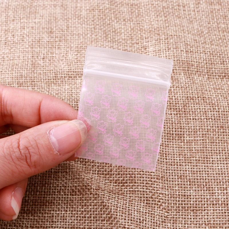 Wholesale Mini Plastic Zipper Bags 3x3.5 & 3x4 & 3x4.5 & 3.5x4cm Four Size Small PE Gift Pouches Fit For Wedding Candies Jewelry