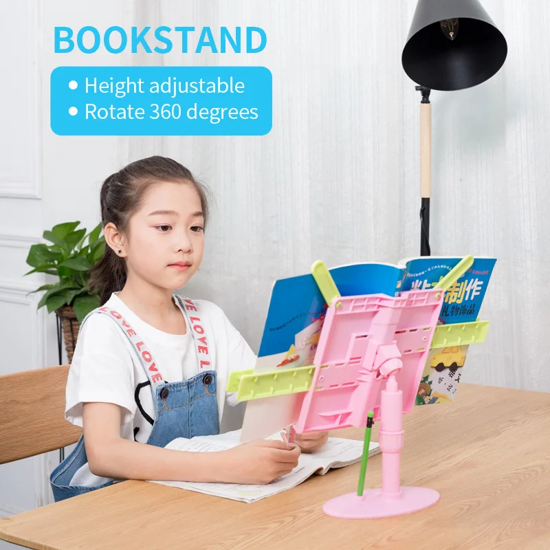 

New Book Stand Holder Portable Foldable Bookend Bookstand Reading Support For Student Children Writing Bracket Office Antimyopia