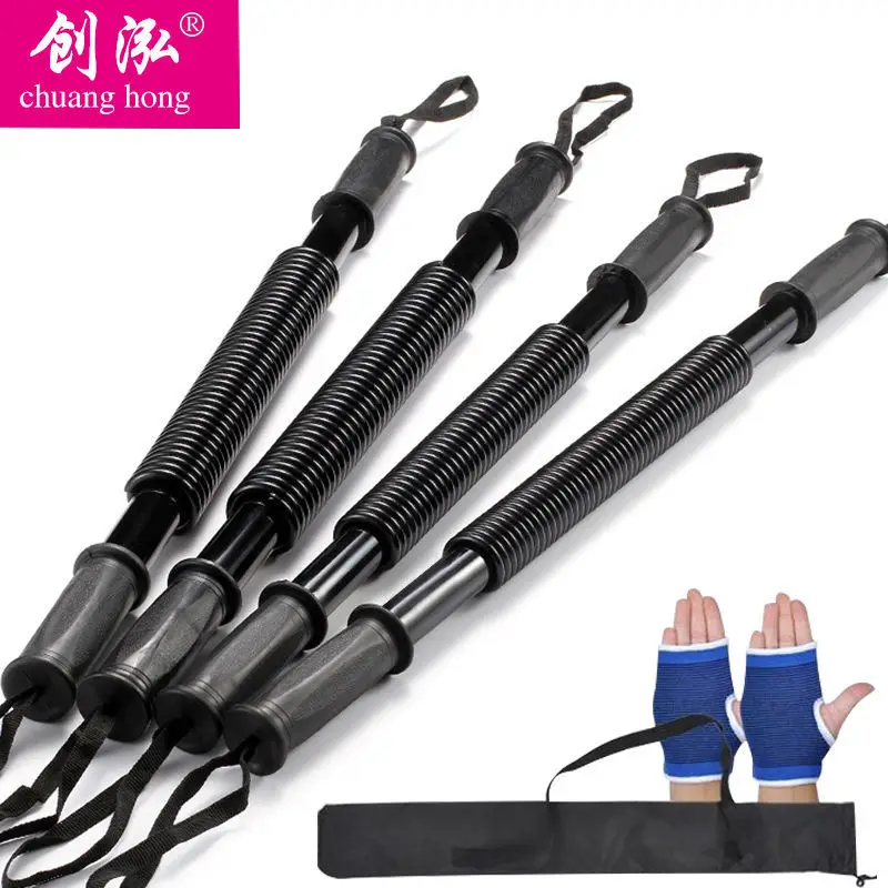 Power Twister Flexible Strength Chest Arm Rod Exerciser Hand Gripper Spring Bar Strengthens Biceps Shoulders Fitness Expander