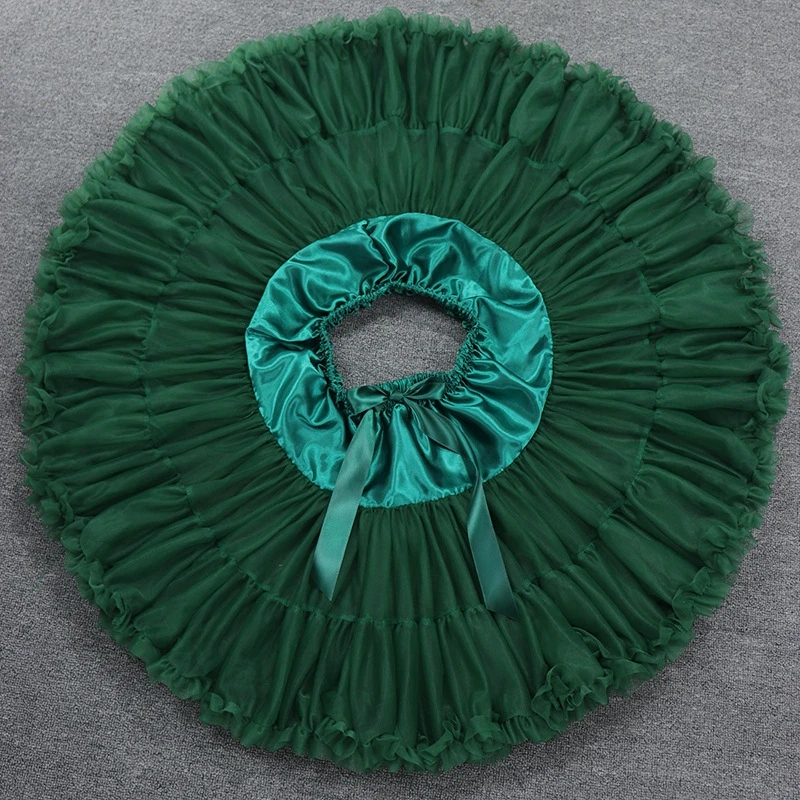 Nuovo arrivo Tulle verde Lolita gonna abito da ballo gonna intima abito da festa sottoveste Cosplay Tutu Jupon mariage Rockabilly