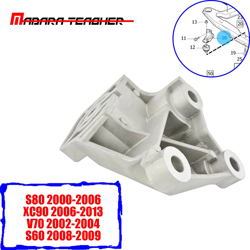 8649262 For Volvo S60 S80 V70 XC70 XC90 Rear Lower Engine Motor Mount support Aluminum 2000 2001 2002 2003 2004 2005 2006