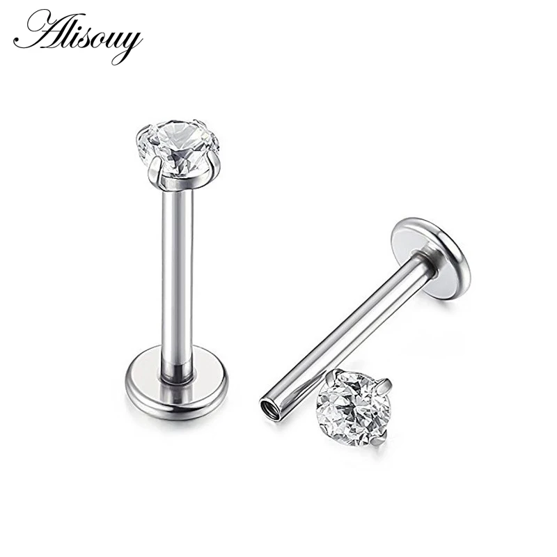 

1pc Punk Round Bar Lip Ring Stud Piercing Labret Piercing Tragus Cartilage Stainless Steel