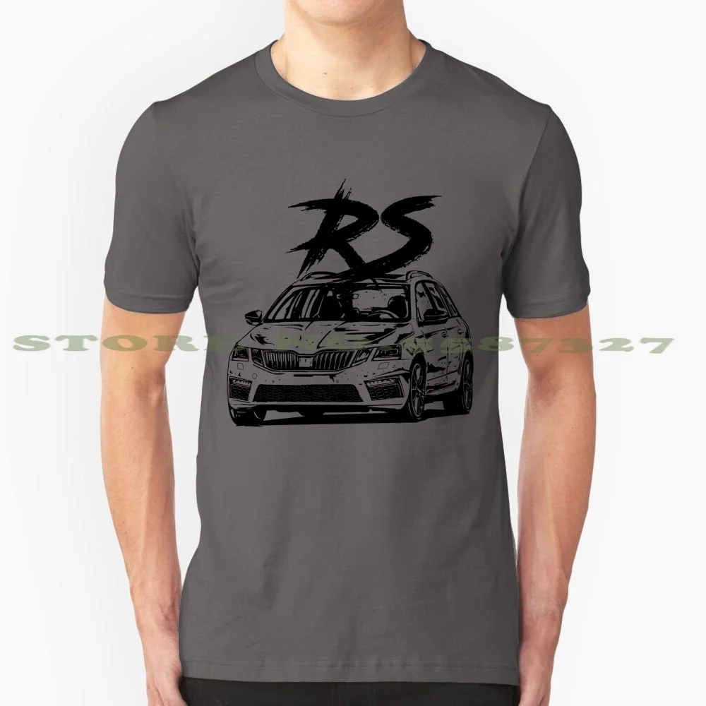 Octavia Rs Fl & Quot ; Dirty Style & Quot ; 100% Cotton T-Shirt Octavia 3 Rs Enthusiast Tuning Lover Skoda Sport Retro Vintage