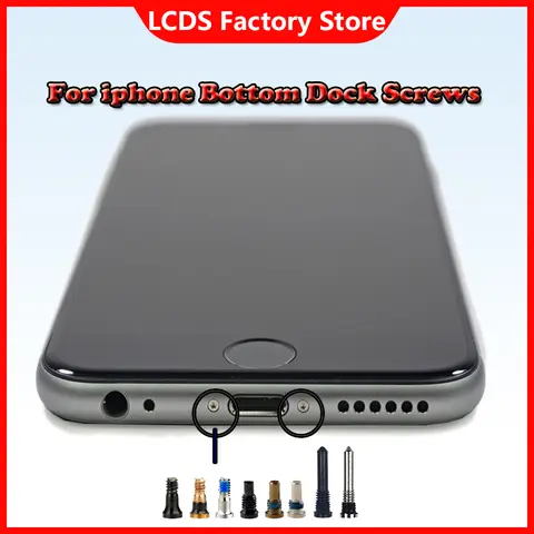 4 개/몫 뒷면 커버 나사 iPhone 5 5S 6 6S 7 8 Plus X 하단 Dock 커넥터 5 성급 Pentalobe 나사