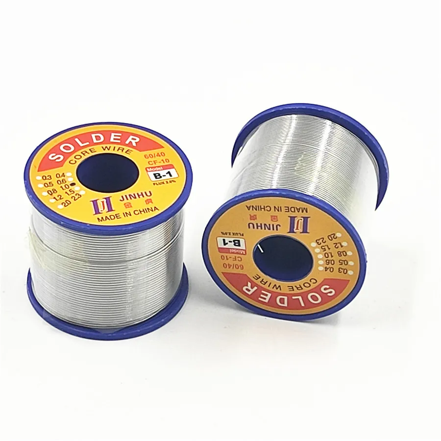 500g 60/40 2% Rosin Flux Tin Lead Rosin Core Solder Wire 0.5/0.6/0.8/1.0/1.2/1.5/2.0 mm for Electrical repair, IC repair