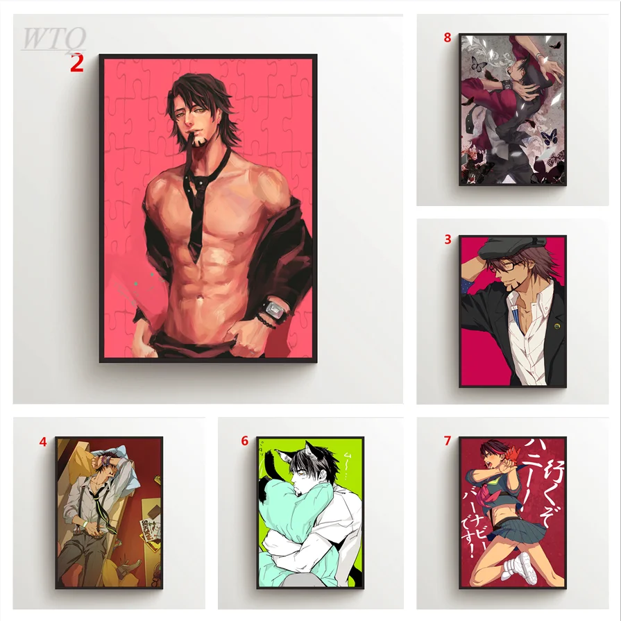 Anime Posters TIGER & BUNNY Kaburagi T. Kotetsu Canvas Painting Wall Decor Wall Posters Wall Art Photos for Children's Room