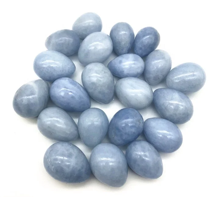 1pcs Natural Blue Celestine Egg Polished Stone Yoni Egg Crystal Healing Reiki Metaphysical Powerful Meditation