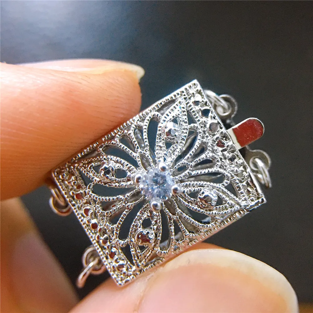 Wholesale DIY Natural Stones Beads Jewelry Making Accessories Silver/Gold Metal Connector Clasps Findings
