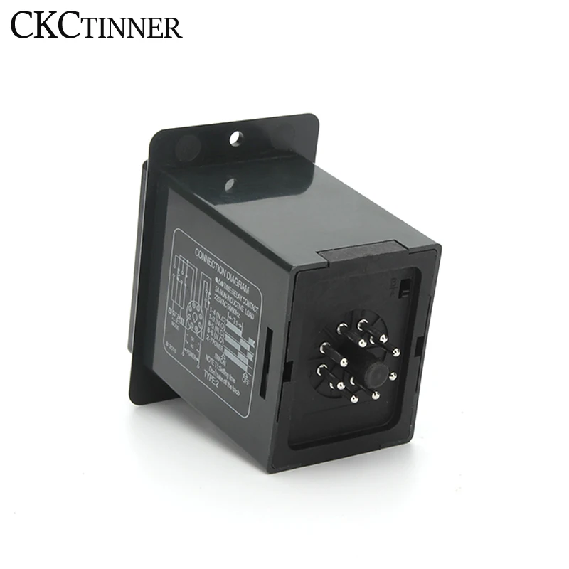 ASY-3D Delay Timer Time Relay 8PIN with base DC12V DC24V AC110V AC220V 1-999S digits programmable timer delay relay