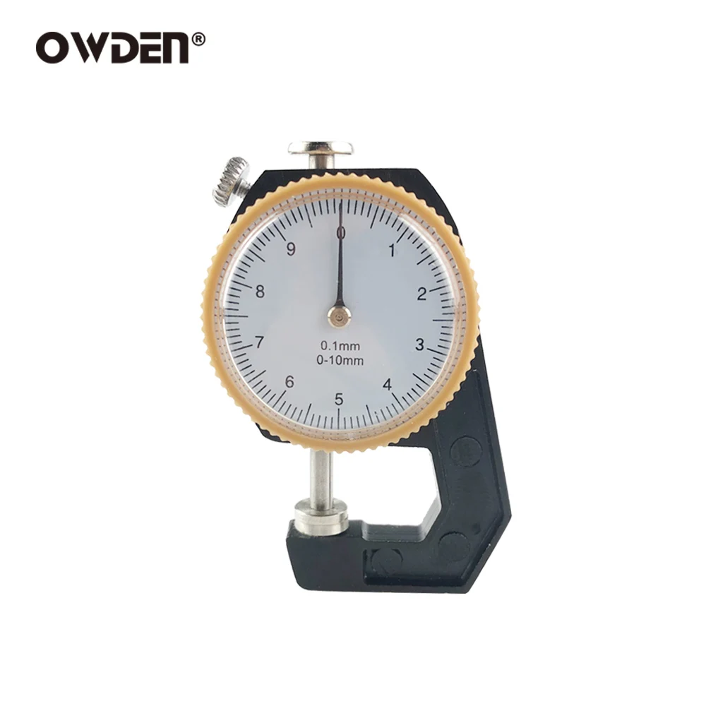 OWDEN Micrometer-Tester 0-10mm Dial Thickness Gauge Leather Paper Thickness Meter Tester