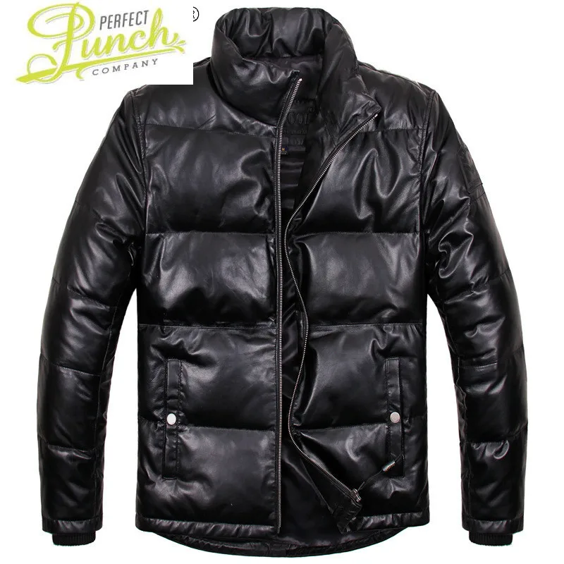 

Clothing Men Genuine Sheepskin Leather Jacket Man 20% Duck Down Jackets Mes Winter Clothes Thick Coat Ropa Hombre LXR927