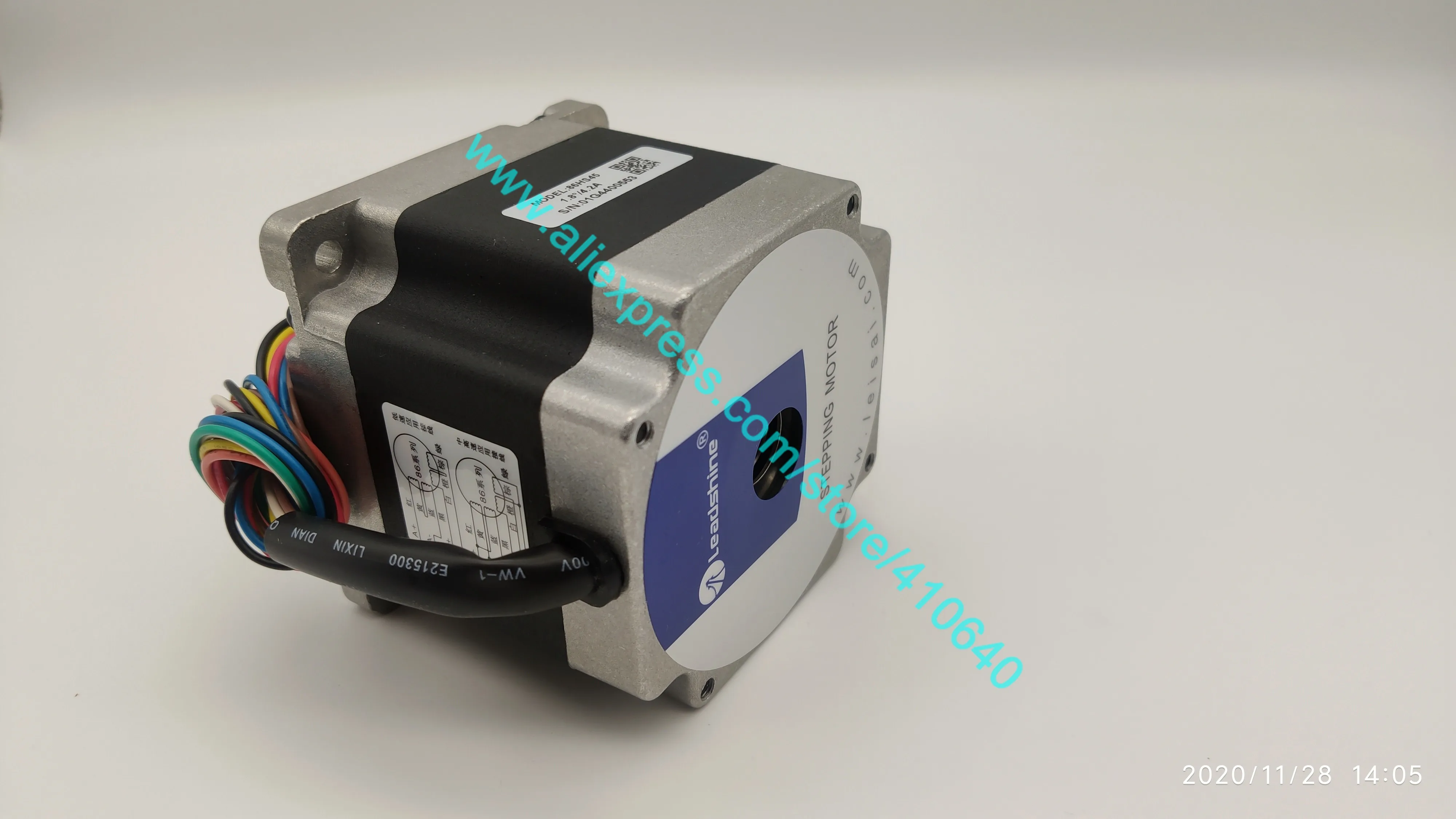 Genuine Leadshine 86HS45 NEMA 34 Hybrid Stepper Motor 2 Phase with 3.2 N.m 4.2 A length 80 mm shaft 12.7 mm