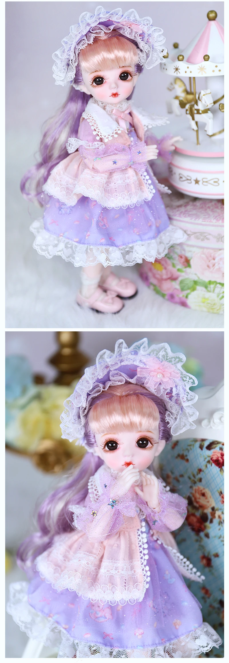 DBS DREAM FAIRY Puppe 1/6 BJD Name von Little Angel, mechanischer Gelenkkörper mit Make-up, inklusive Kopfhaut, Augen, Kleidung für Mädchen SD – Detail 32