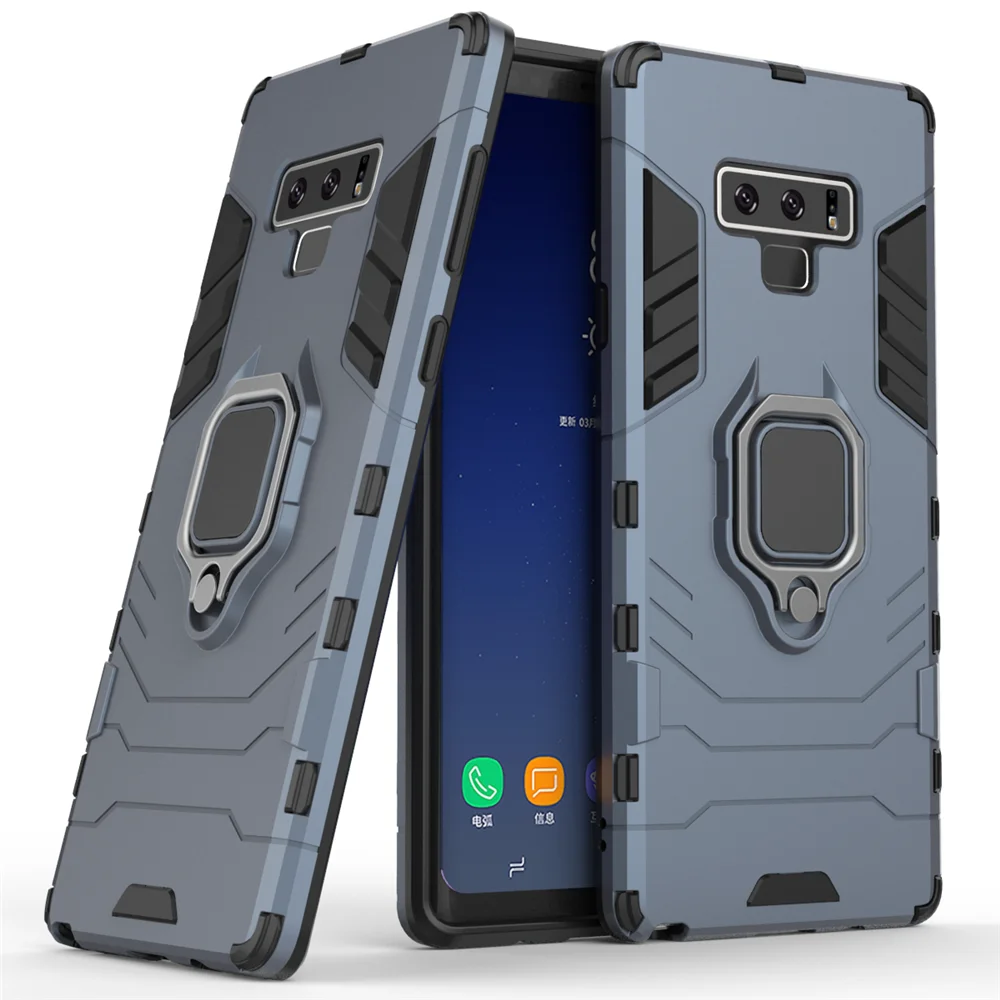 Shockproof Armor Case For Samsung Galaxy Note 9 Case S10 Plus Ring Stand Back Cover For Samsung Note9 Note8 Coque Funda