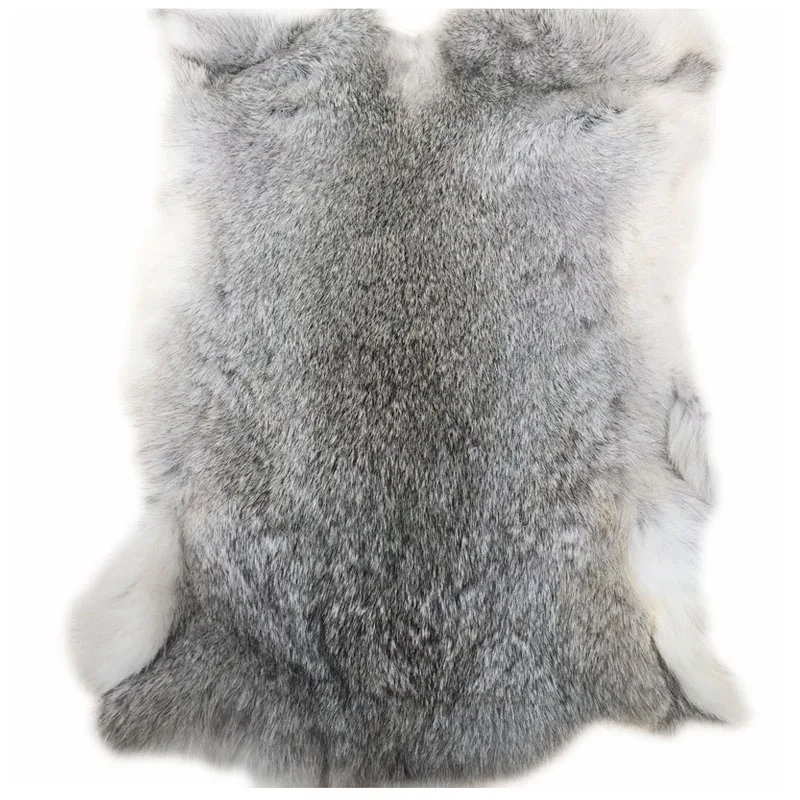 Nature Real Genuine Rabbit Fur Sale By Whole Piece Fluffy Rabbit Leather Fur Home Decoration Clothing Accessories High Quality