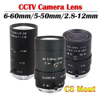 5-50mm 6-60mm 2.8-12mm Megapixel Manual Varifocal Lens Manual Zoom & Focus CS Mount IR CCTV Lens for CCTV Security Camera BOX