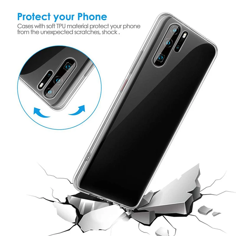 Ultra Thin Soft Silicon Case for Huawei P30 Pro P30Pro TPU Cover Transparent Slim 360 Protective Mobile Phone Back Funda Carcasa