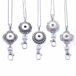 Boom Life 2019 New Snap Jewelry Working ID Holder Lanyard Snap Pendant Necklace Fit 18mm Snap Button Jewelry DIY Snaps Necklace