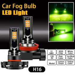 Bombillas Led antiniebla blancas para coche, faros H7, H8, H10, H11, HB4, 9006, HB3, 9005, PSX24W, H16, P13W, PSX26W, H4, color verde limón, 1 unidad