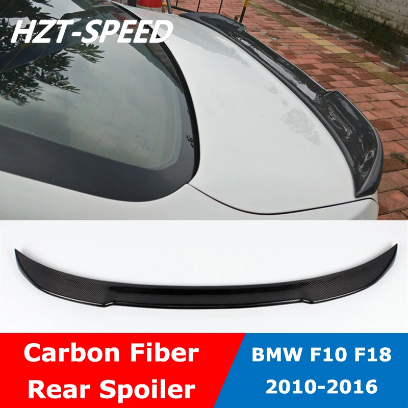 F10 CS Style Carbon Fiber Back Trunk Wing Rear Spoiler For BMW 5 Series F10 F18 525i 535i 520i 528Li 2010-2016