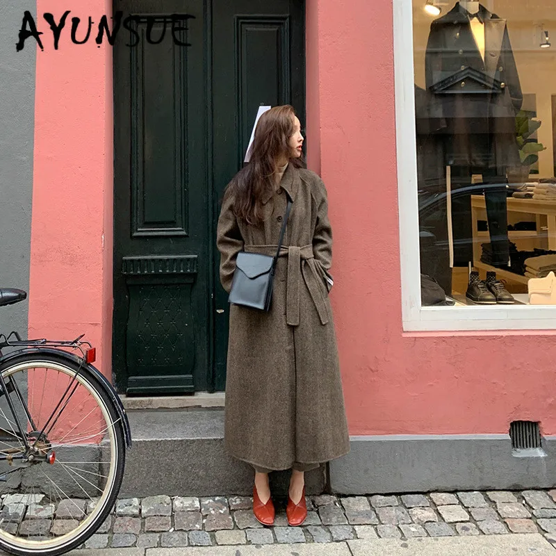 

Spring Autumn Coat Women Clothes 2020 Korean Elegant Women Coat Double-sided Wool Coat Women Manteau Femme Casaco YR108 YY2030