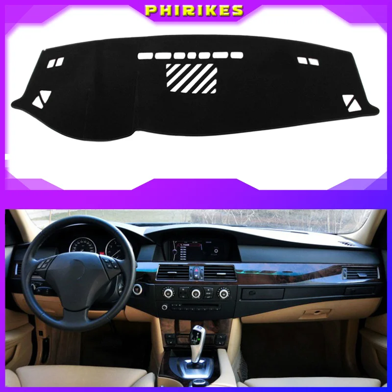 

For BMW 5 series 2004 2005 2006-2010 Dashboard Cover Sun Shade Non-slip Dash Mat Pad Carpet Car Stickers Interior Accessories