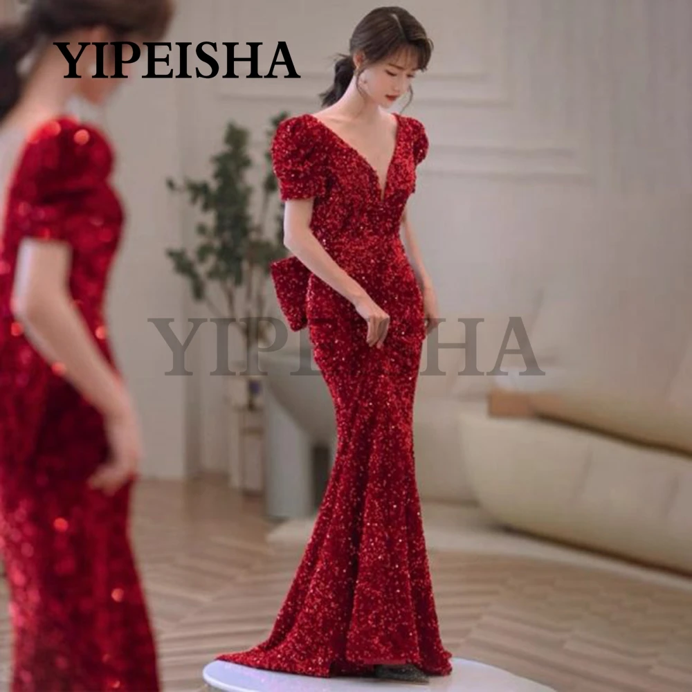 เซ็กซี่ Deep V-Neck สายสปาเก็ตตี้ชุดราตรี Backless High Side Slit ง่ายปาร์ตี้ชุดราตรี Vestidos De Fiesta Платье