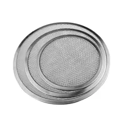 Hot 6/7/8/9/10/11/12/13/16-22 Inch Aluminum Thicken Non-stick Net Round Pizza Mesh Pan Baking Tray Kitchen Tool new