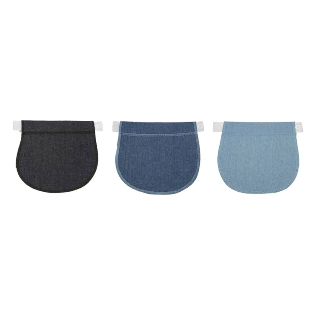 3 Colors Jeans Pants Extender for Pregnancy Waistbands Maternity Pants Extenders Straps Adjustable Pant Button Extenders