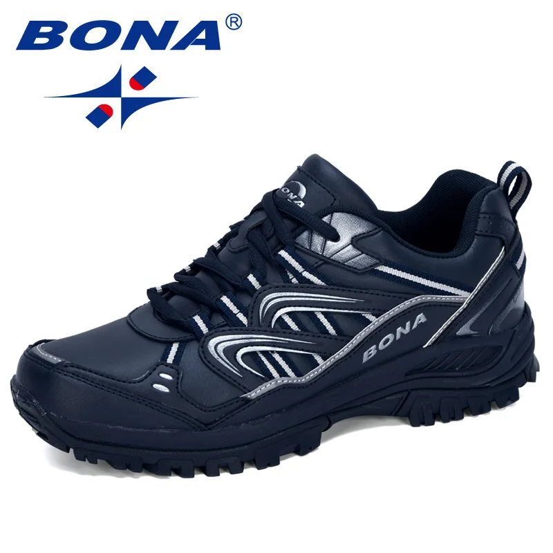 BONA New Designers Hiking Shoes Male Mountain Climbing Trekking Shoes Man Cow Split Sport Walking Shoes Men Trendy Sneakers