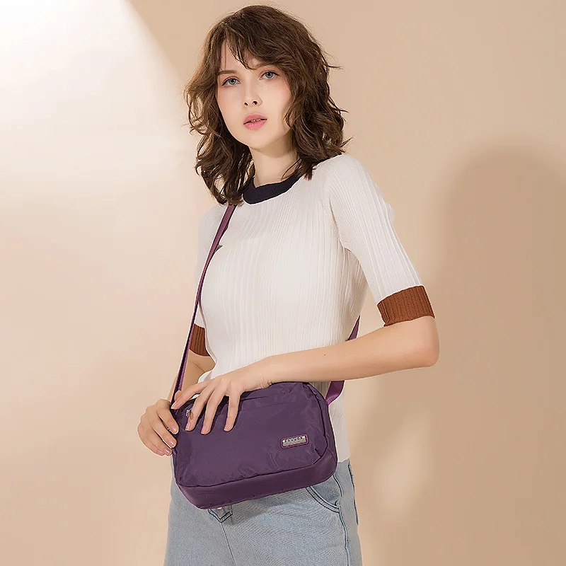 Fouvor 2024 Nylon Small Bag For Women Simple Wild Canvas Casual Oxford Shoulder Messenger Bag For Teenage Girls Tote bag 2800-28