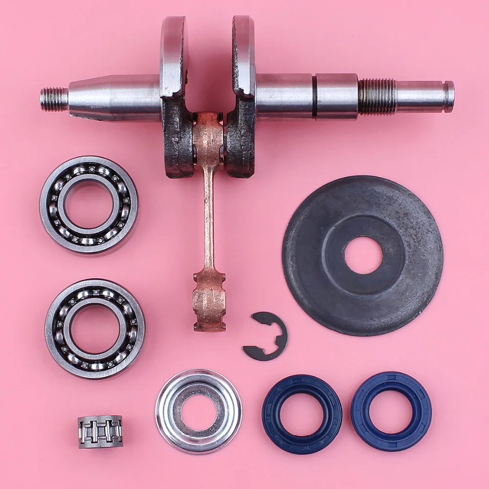 10mm Crankshaft Crank Shaft For Stihl MS180 018 MS 180 Crank Bearing Oil Seal Needle Bearing Washer Chainsaw Replacement Part