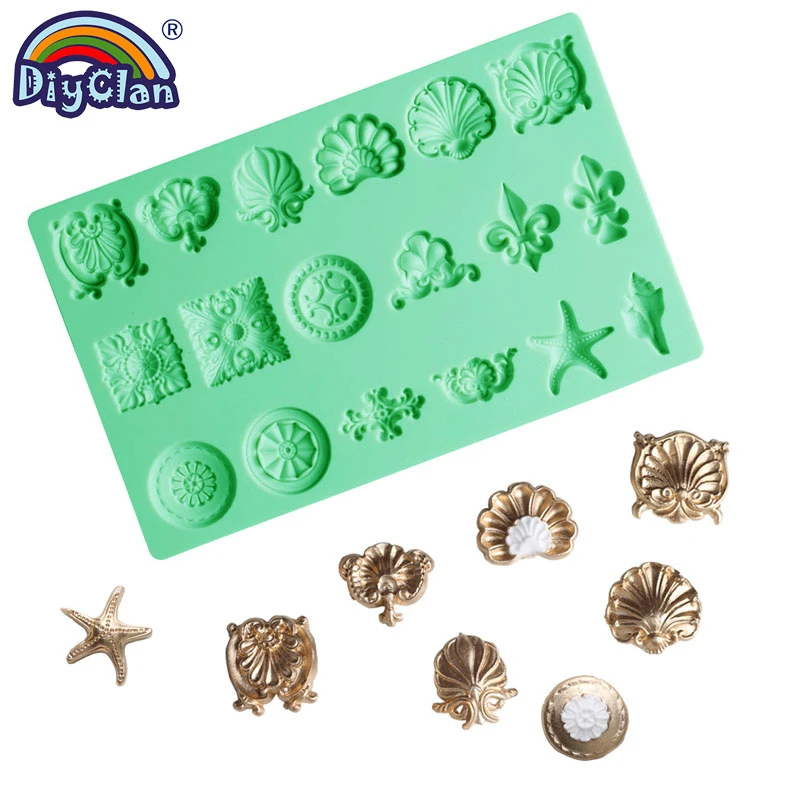 Gem Chocolate Fondant Mold European Relief Gemstone Sugar Cake Decoration Silicone Moulds For Cupcake Baking Accessories Tools