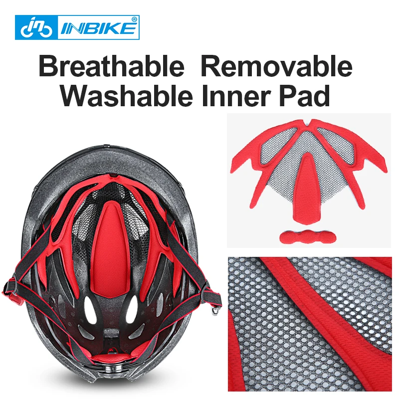 INBIKE Helmet Cycling Bike Ultralight helmet Integrally-molded Breathable Riding Mountain Road Bicycle MTB Helmet Safe Men MX-9