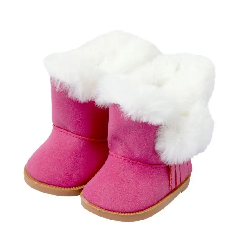 Botas de felpa 2021 para muñeca americana de 45cm, zapatos de muñeca de nuestra generación, 18 pulgadas