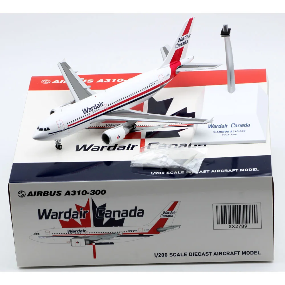 

XX2789 1:200 Alloy Collectible Plane Gift JC Wings Wardair Canada Airlines Airbus A310-300 Diecast Aircraft Jet Model C-GDWD