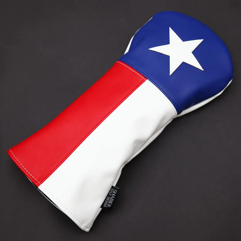 Texas Golf Club Head Cover - Premium, Hand-Made Leather Lone Star Design Headcovers - TX Pride Styled