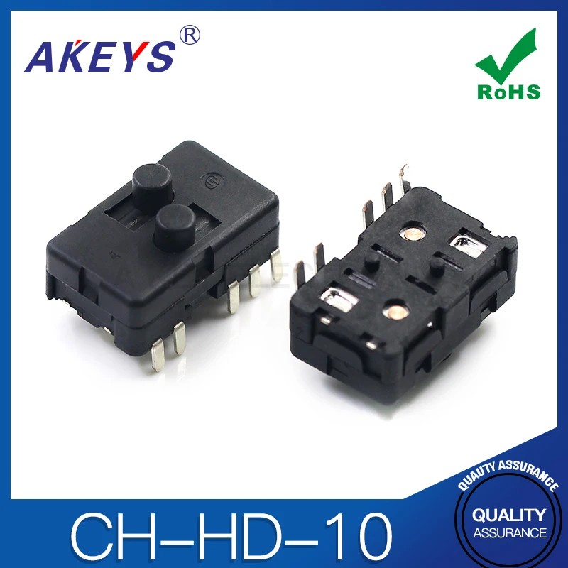 CH-HD-10 Car Electric Seat Switch Single Row 5-Pin Straight Pin Car Accessory Switch Toggle Reset