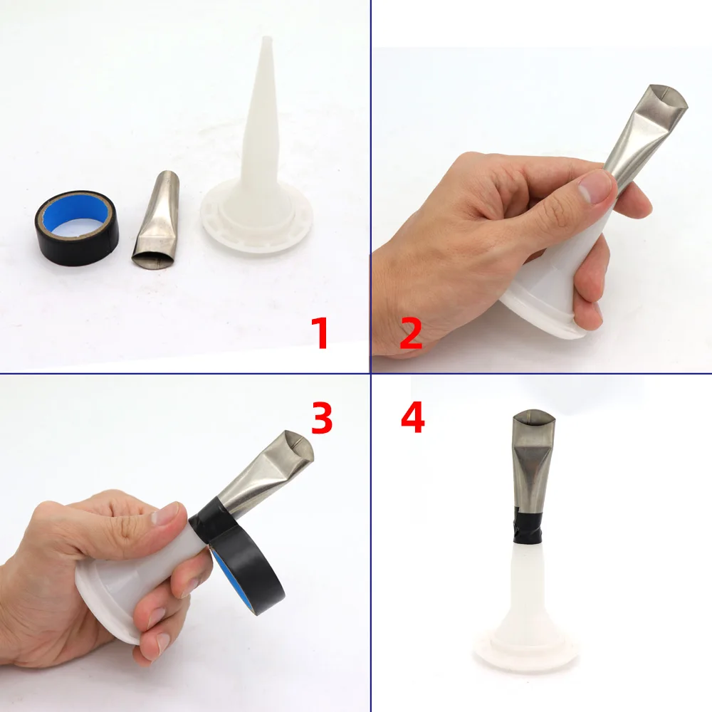 14 PCS Caulking Finisher Silicone Sealant Nozzle Glue Remover Scraper Caulking Nozzle Waterproof Glan Bathroom Window Sink Joint