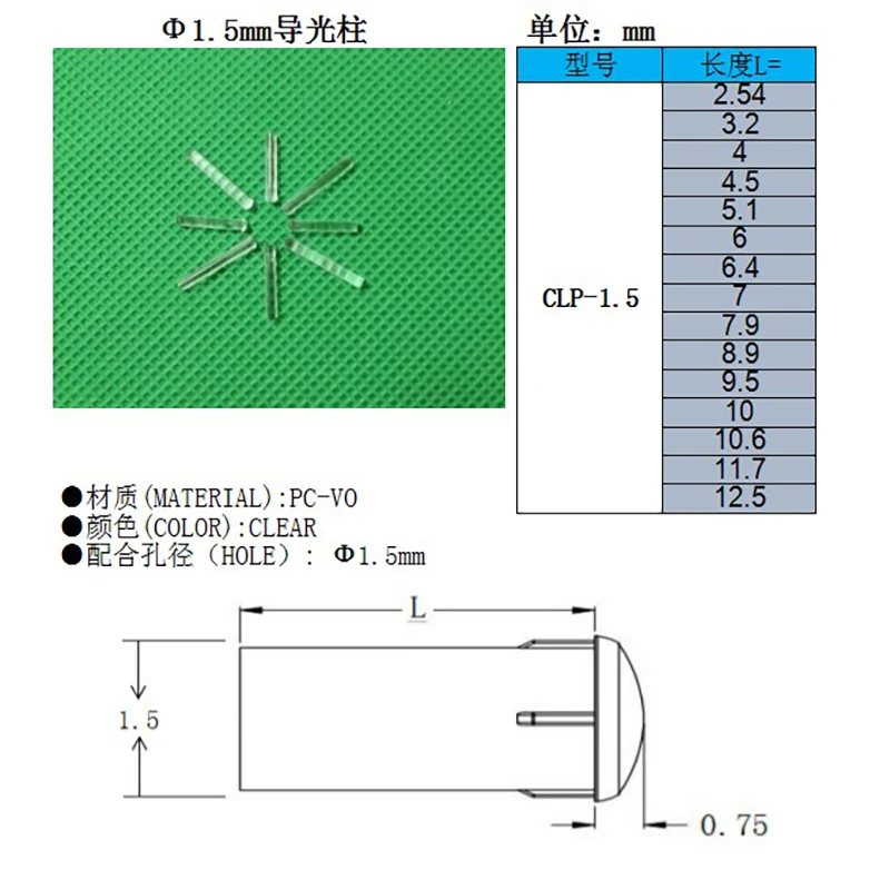 Imagem -02 - Tubo de Luz Diodo Led 100 mm a 19 mm Acessório para Iluminação de Led de 2.54 mm Lâmpada de Substituição e Abajur de Cor Clara com 1.5 Peças