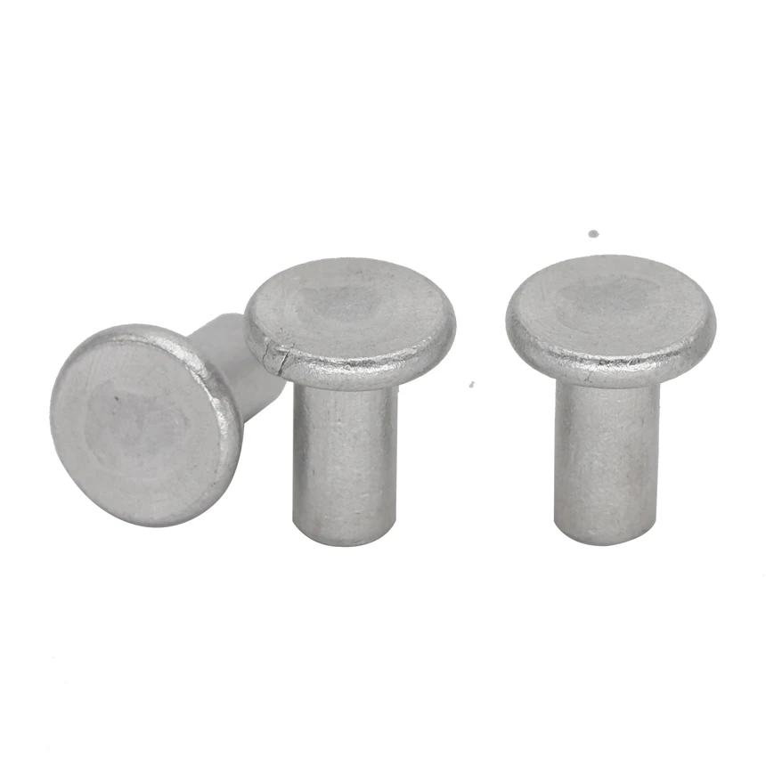 

M5 M6 M5*10 M5x10 M6*20 M6x20 Silver Tone GB109 Aluminium Rivets AL Aluminum Knock Flat Head Solid Rivet