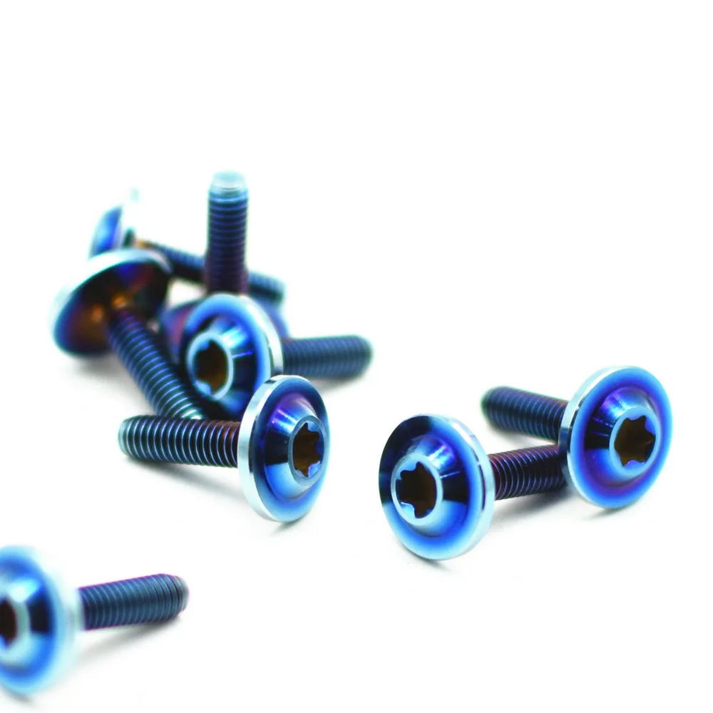 

M4 x15mm Ti Bolt Titanium Bolt Windshield Screw Modified for S1000rr Yamaha 155 modified Burned Blue Color Titanium Screws