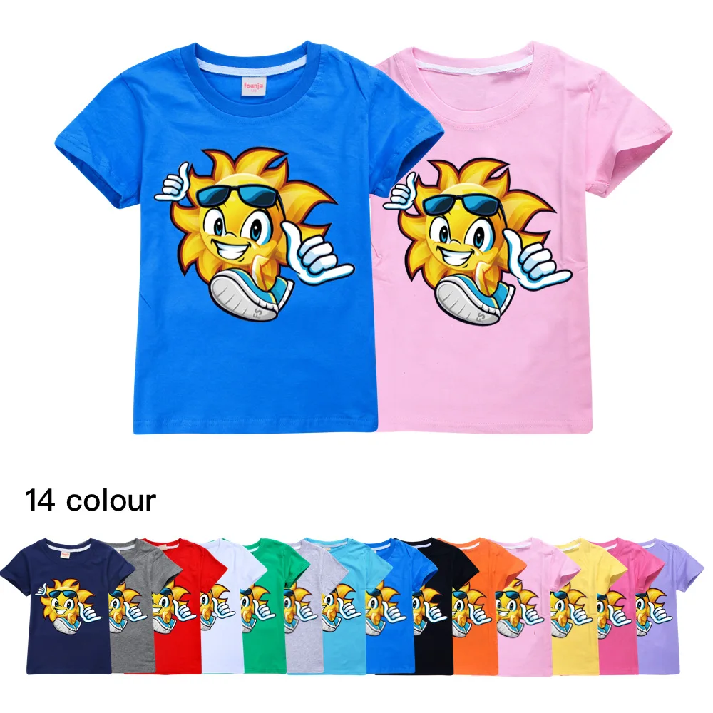 Summer New Children Fun Squad game White T-shirt Pullover Leisure Fashion Kids Girls boys Tops Birthday Gift Kids Clothes