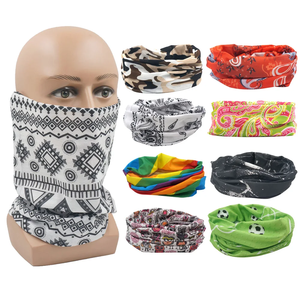 Hiking Scarves unisexual Polyester Breathable Collar Windproof Anti UV Neck Cover Face Mask Fishing Hunting Cycling Bandana