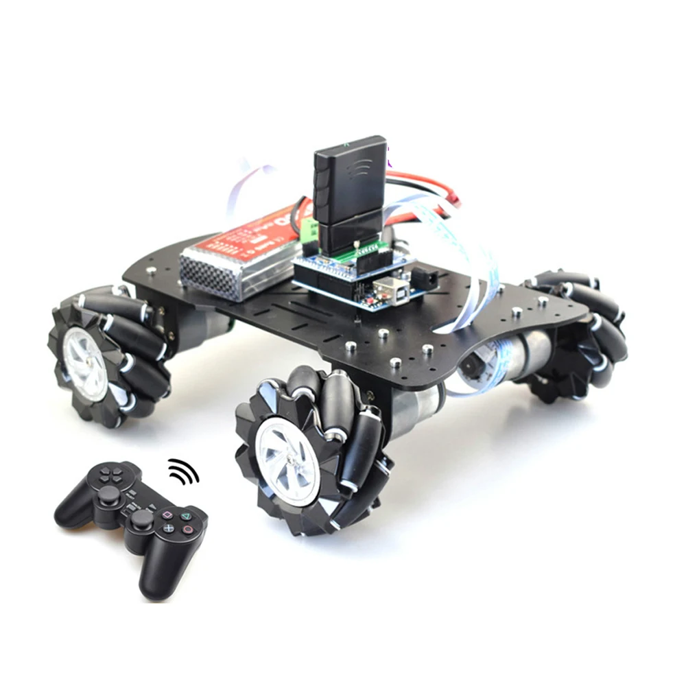 Handle Remote Control Smart Mecanum Wheel Robot Car Omni-Directional for Arduinoo with 12V Encoder Motor DIY Project STEM