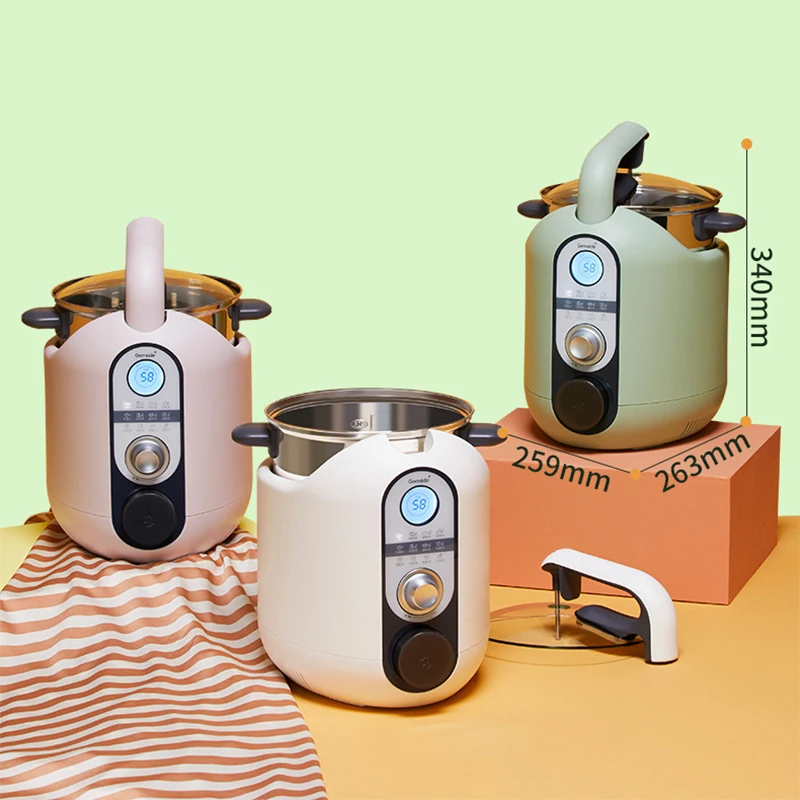 Olla de cocina inteligente automática, máquina de cocina multifunción para el hogar, 1600W, wok, JSG-P18