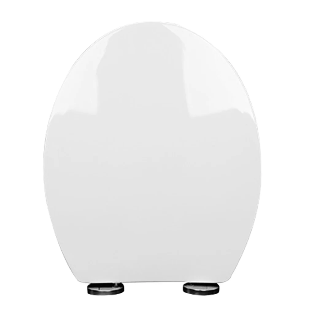 Toilet Cover Thicken Plastic Seat Universal Low Noise Slow Down Lid with Metal Base Screws