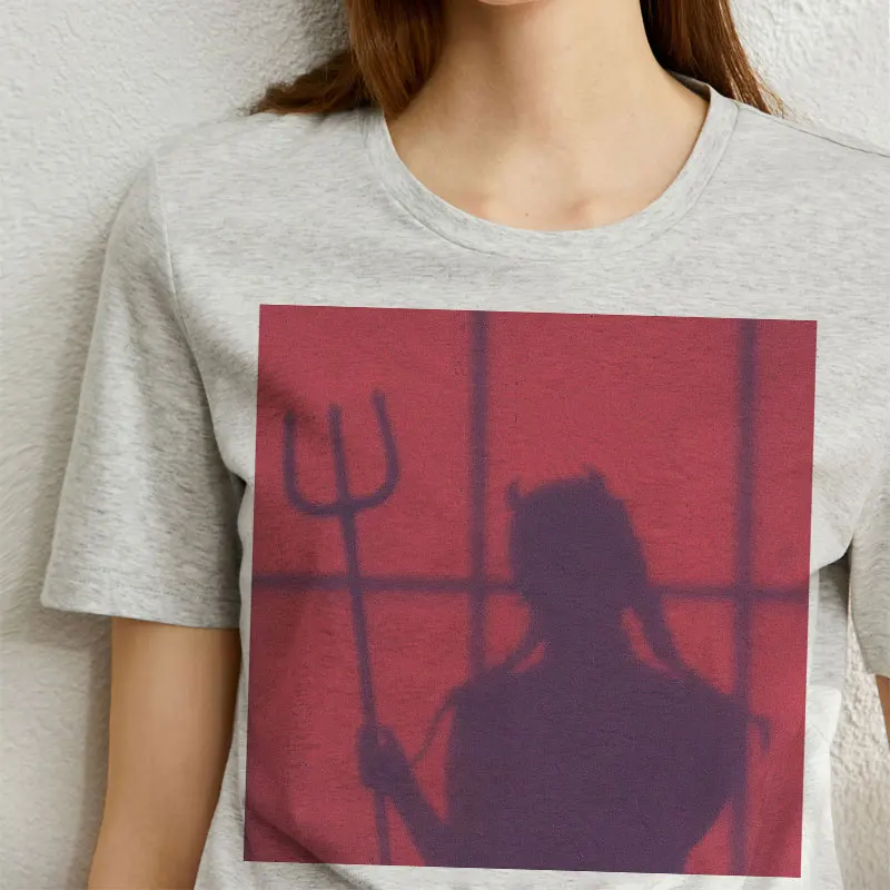 

Vintage Summer Women Tops Harajuku Devil Letter Printing Funny Short Sleeve Gothic Cartoon Casual Ulzzang Female Punk T-shirt