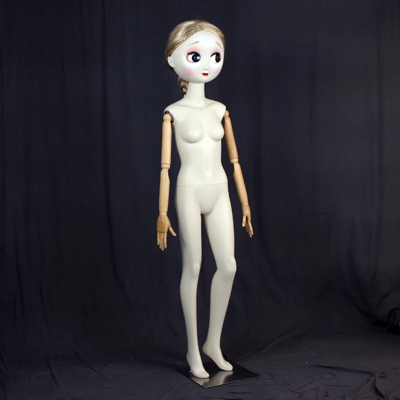 2021 New Big Head Doll Big Eyes Simulation Model Female Cute Girl Mannequin