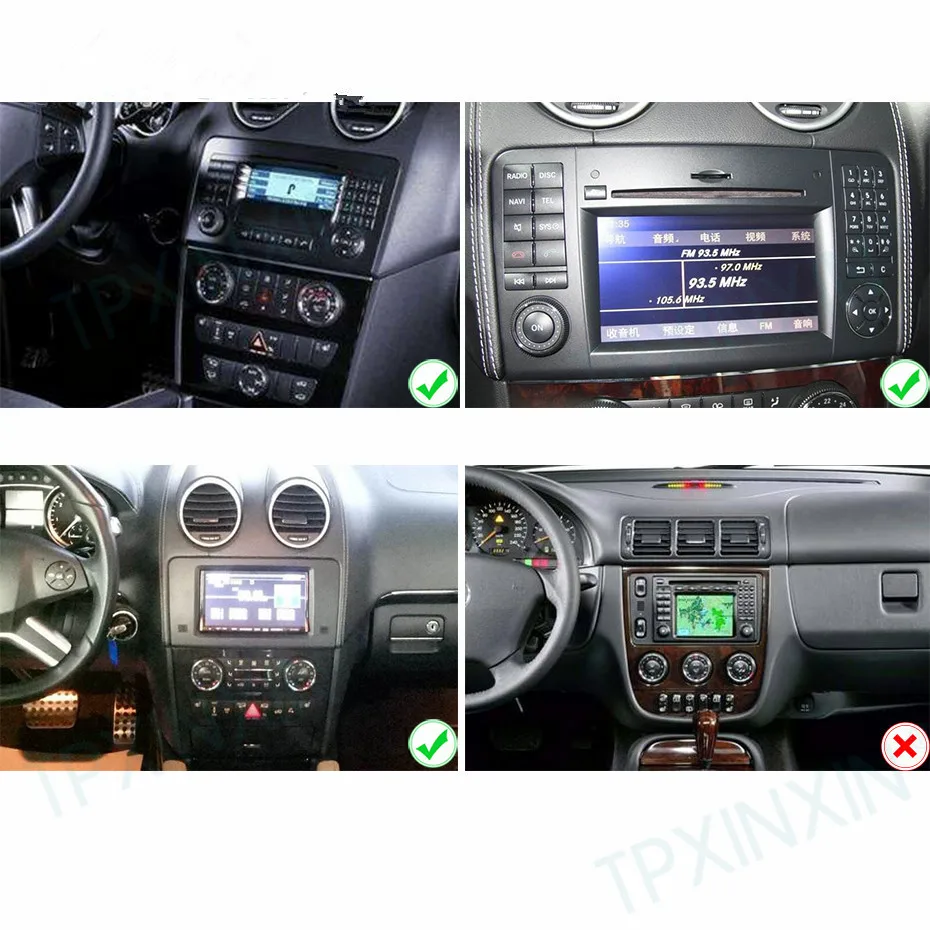 PX6 For Mercedes Benz ML300 ML350 2005-2012 Android 13 Carplay Radio Player Car GPS Navigation Head Unit Car Stereo WIFI DSP BT